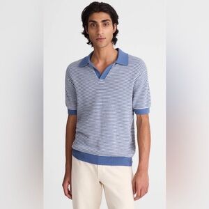 Madewell Textured-Stitch Johnny-Collar Sweater Polo Men’s Large Brand New